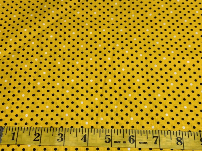 Gold with Black and White Polka Dots 89