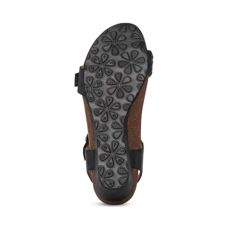Grace Adjustable Woven Wedge #color_black
