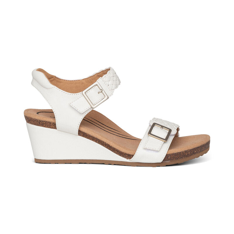 Grace Adjustable Woven Wedge #color_white
