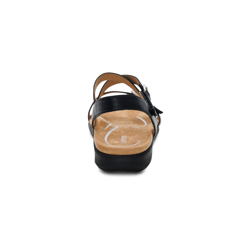Hadley Adjustable Quarter Strap Sandal #color_black