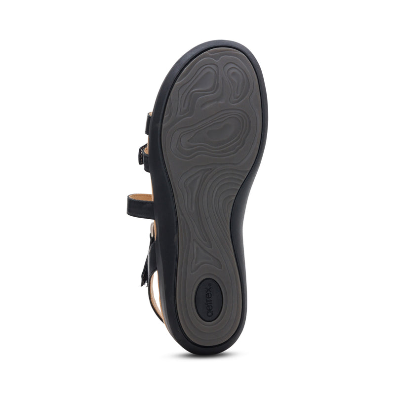 Hadley Adjustable Quarter Strap Sandal #color_black