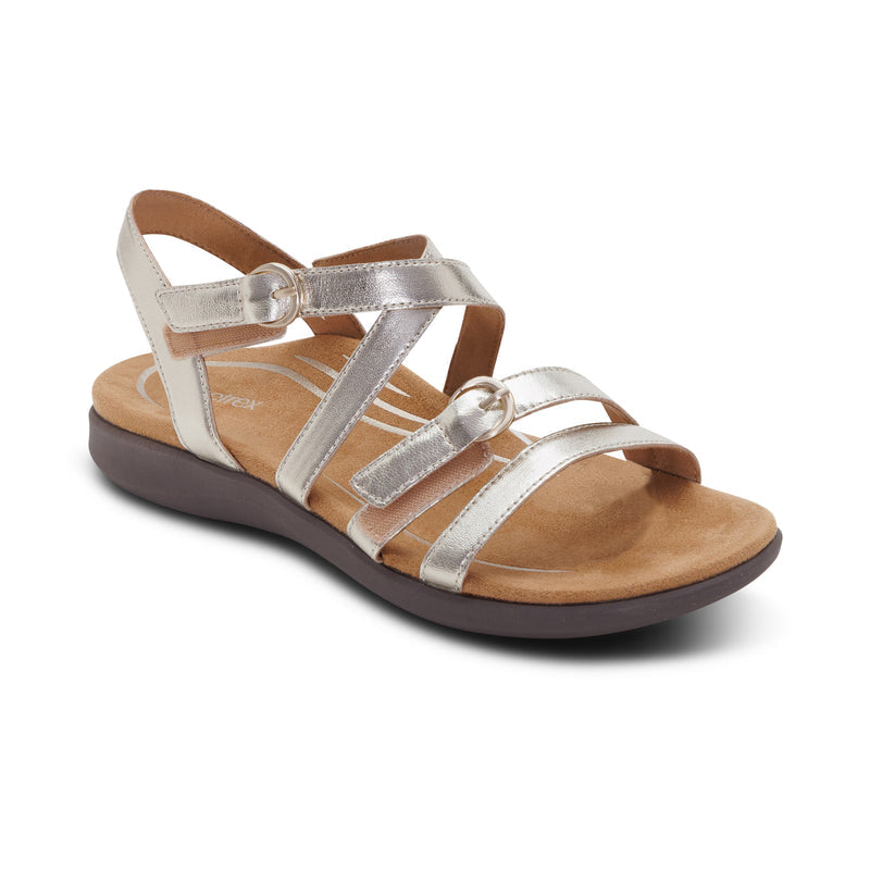 Hadley Adjustable Quarter Strap Sandal #color_champagne