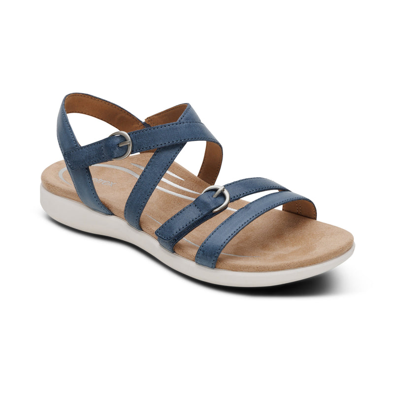 Hadley Adjustable Quarter Strap Sandal #color_hazy blue