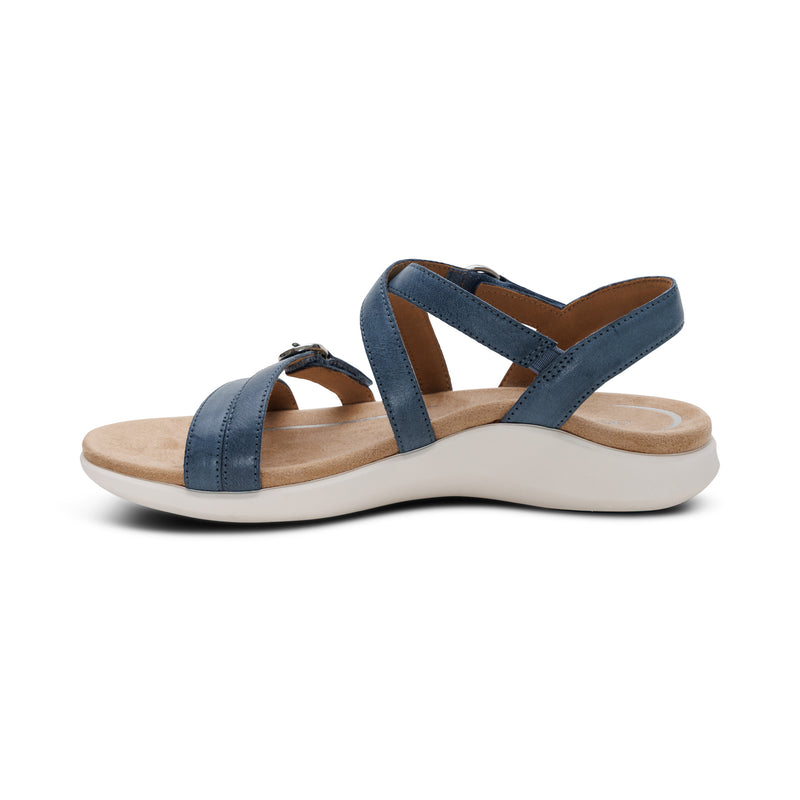 Hadley Adjustable Quarter Strap Sandal #color_hazy blue