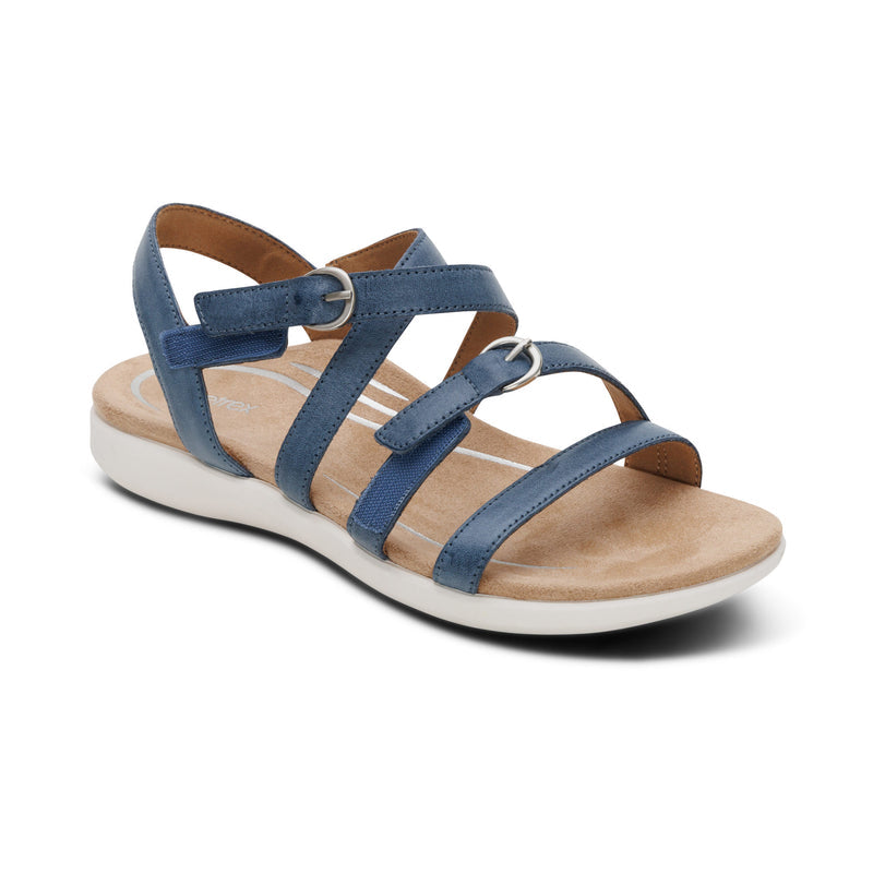 Hadley Adjustable Quarter Strap Sandal #color_hazy blue