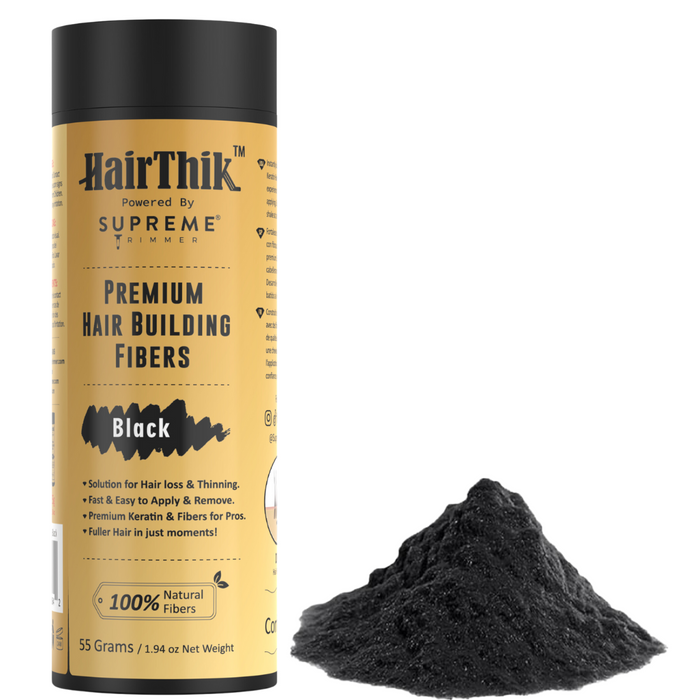 Supreme Trimmer HairThik 55g Hair Fibers with Natural Keratin Hair Fiber Powder for Thinning Hair Coverage