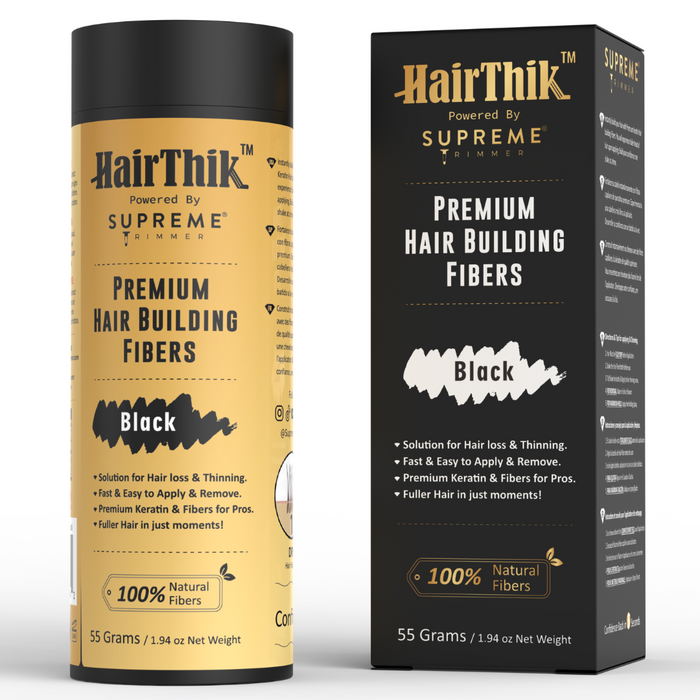 Supreme Trimmer HairThik 55g Hair Building Fibers Professional Hair Enhancement System