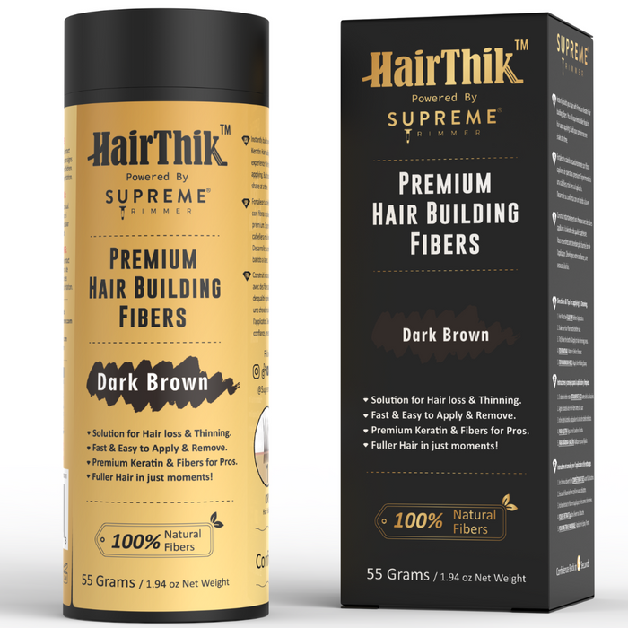 Supreme Trimmer HairThik 55g Hair Fibers for Hairline Filling and Hair Density Enhancement
