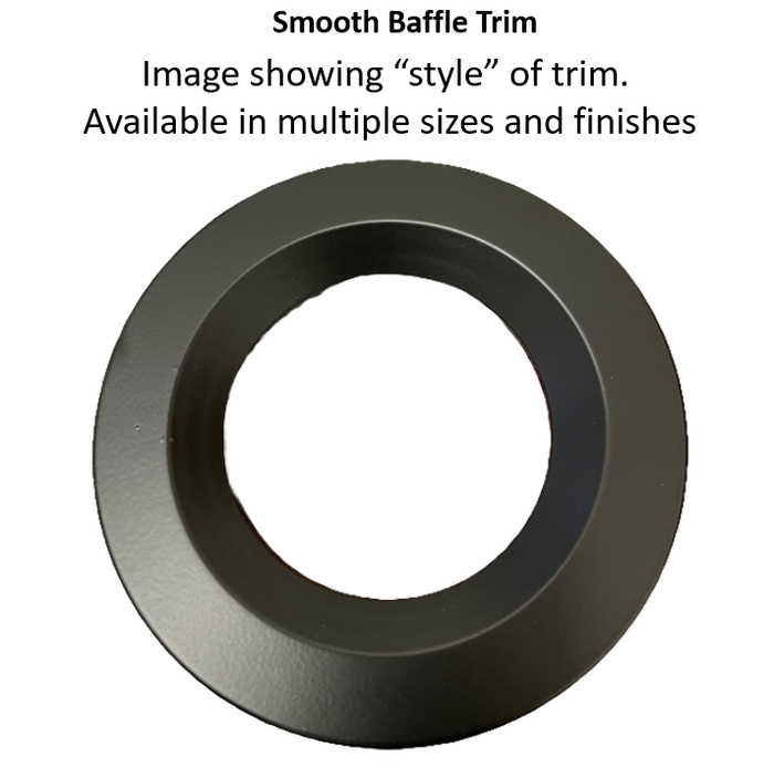 Halco - DFDLS8-RT-RD-RC-BK - Recessed Smooth Trim 8in Black for Slim Downlight product image