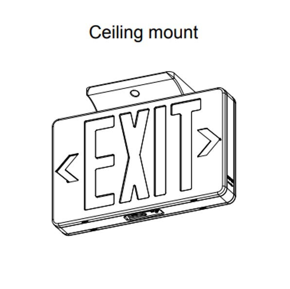 Halco - EMG-EXE-BK-RG - LED Exit Sign Black Thermoplastic Red/Green Single/Double Face product image