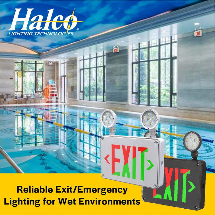 Halco - EMG-WLEXC-WH-RG - Wet Location Combo White Red/Green Singe/Double Face RC product image
