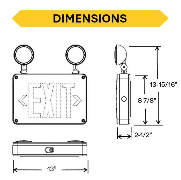 Halco - EMG-WLEXC-WH-RG - Wet Location Combo White Red/Green Singe/Double Face RC product image