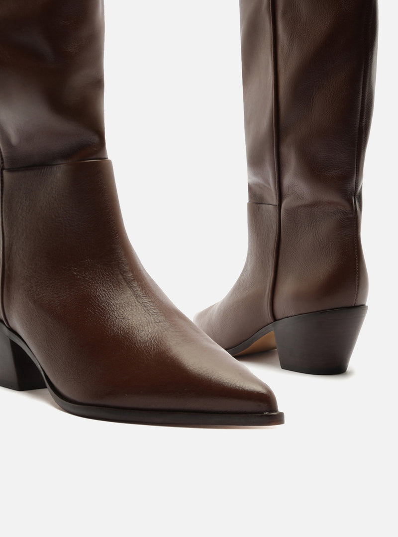 Harlowe Low Block Leather Boot Boots Pre Fall 26