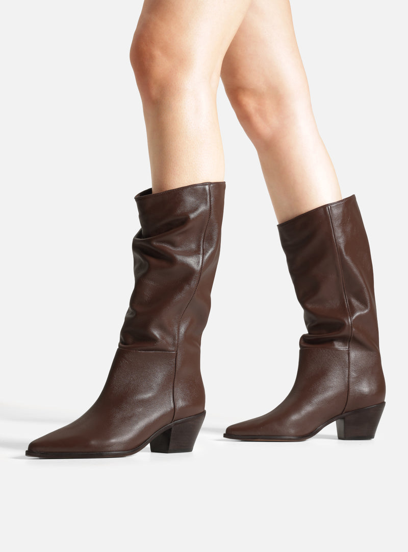 Harlowe Low Block Leather Boot Boots Pre Fall 26