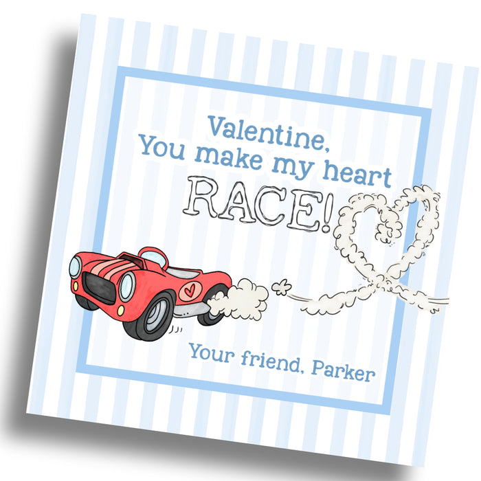 Heart Race Valentine Card