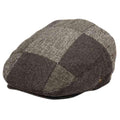 Herringbone Check Patchwork Wool Ivy Cap - Epoch Hats Flat Cap Epoch Hats iv3010M Grey M (22 3/8")