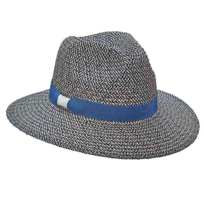 Herringbone Safari Hat by Brooklyn Hat Co. Safari Hat Brooklyn Hat bkn1511 Denim Medium (57 cm)