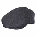 Houndstooth Lined Flat Cap - Dorfman Pacific Hat Flat Cap Dorfman Hat Co. MW204 Grey Small/Medium