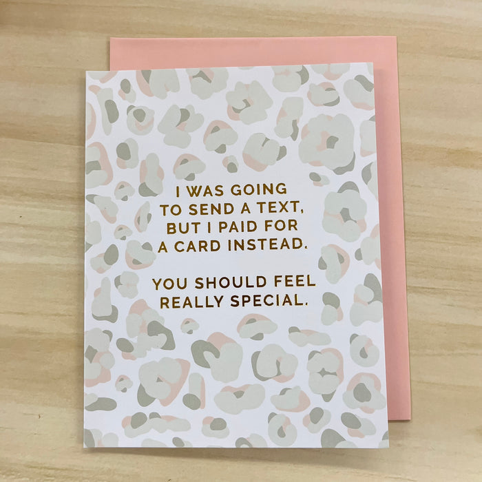 I Was Going To Send A Text, But I Paid For A Card Instead Card - Lyla's: Clothing & Gifts - Online and Rockwall Texas Boutique