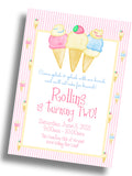 Ice Cream Birthday Invitation