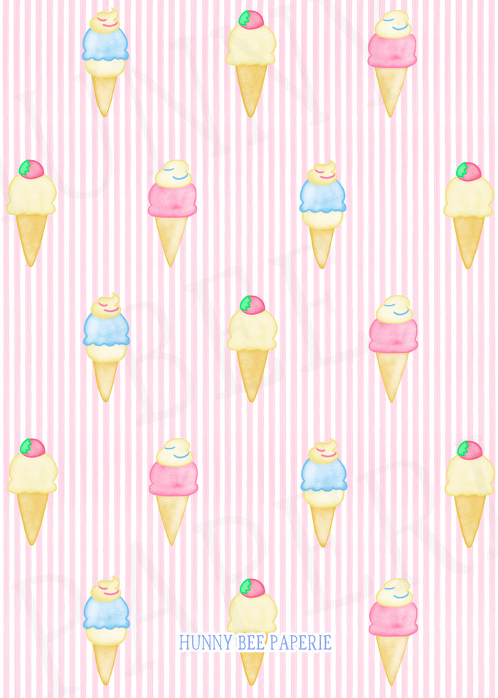 Ice Cream Birthday Invitation