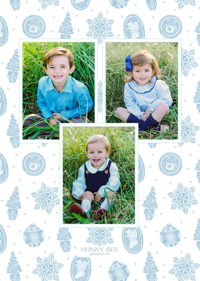 Intaglio Christmas Family Card