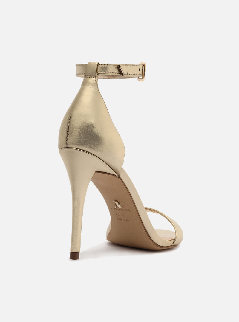 Isabelli Leather Gold Sandal Sandals ESSENTIAL