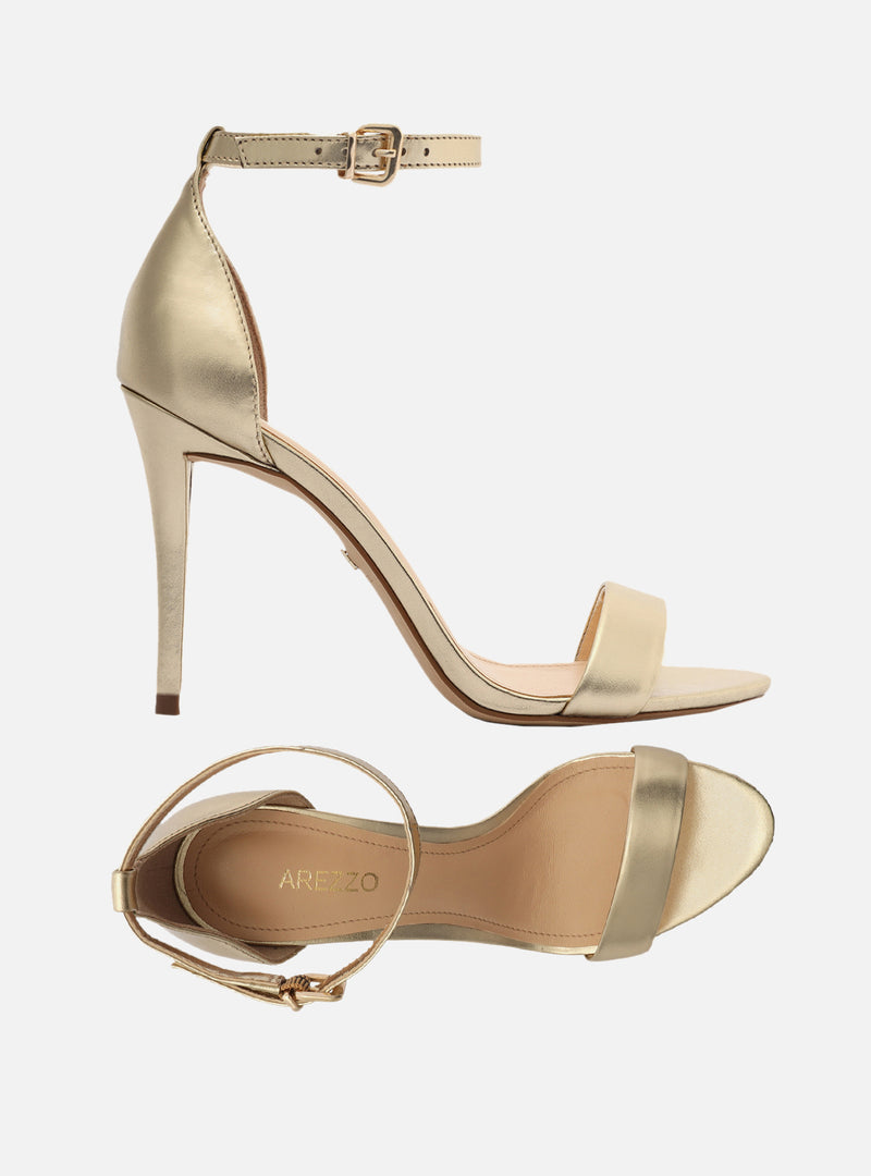 Isabelli Leather Gold Sandal Sandals ESSENTIAL