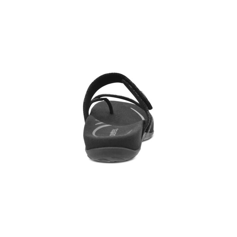 Izzy Adjustable Slide Sandal #color_black-sparkle