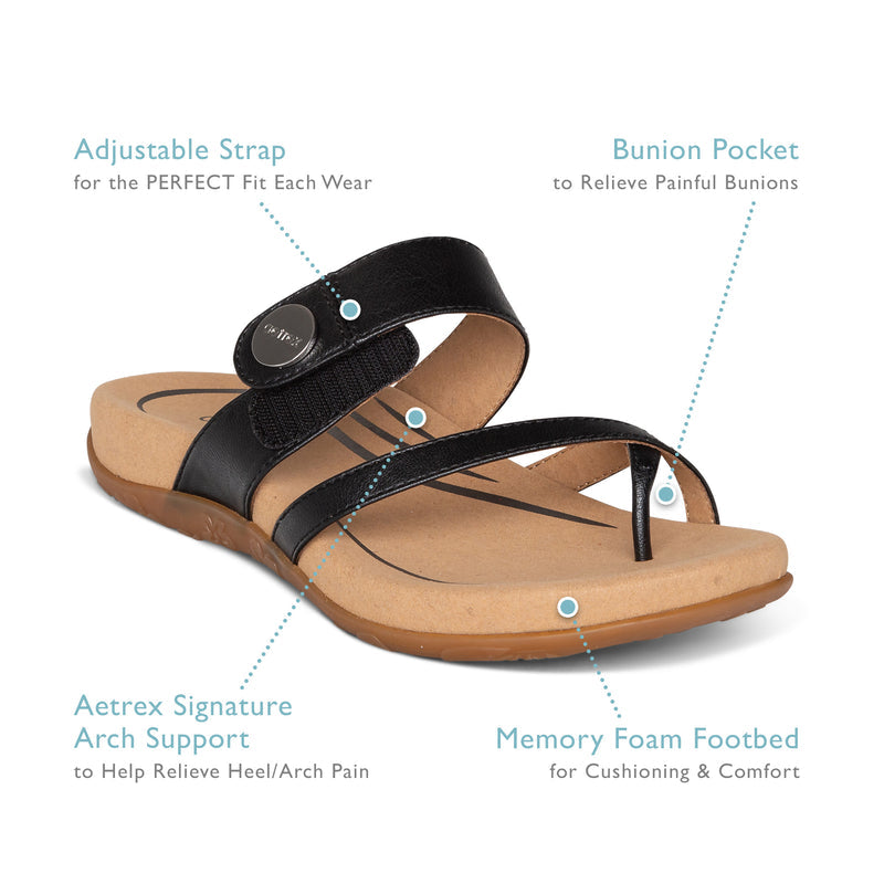 Izzy Adjustable Slide Sandal #color_gold