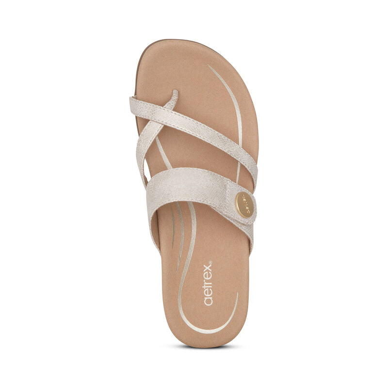 Izzy Adjustable Slide Sandal #color_light gold