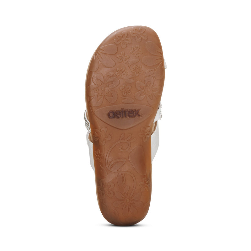 Izzy Adjustable Slide Sandal #color_white-sparkle