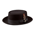 Jackson Wool Felt Porkpie Hat, up to 2XL - Stacy Adams Hats Gambler Hat Stacy Adams Hats SAW509 Black Large (23")