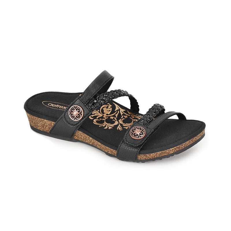 Janey Braided Slide #color_black