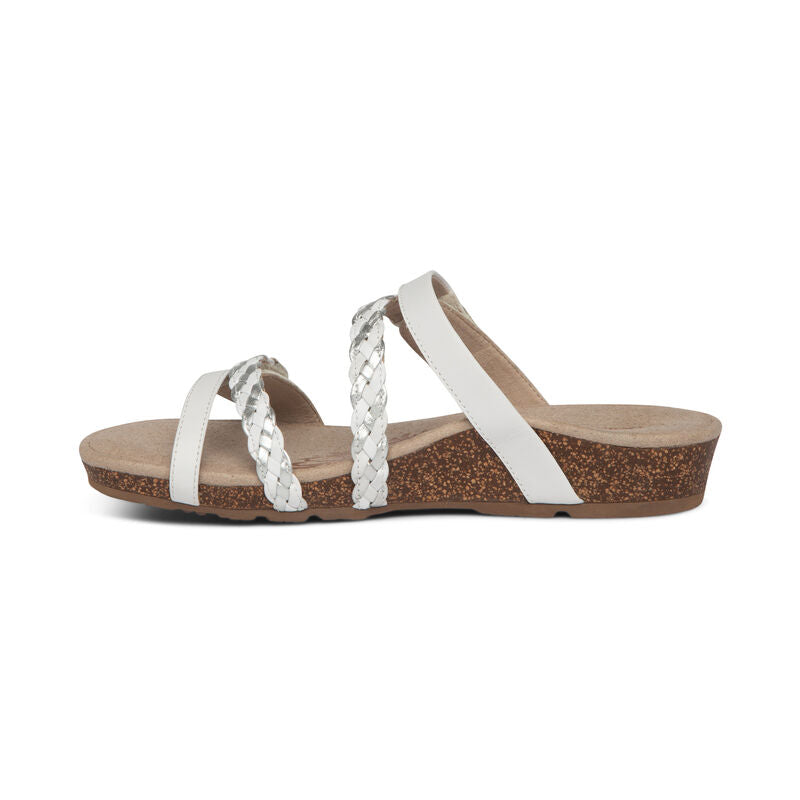 Janey Braided Slide #color_white