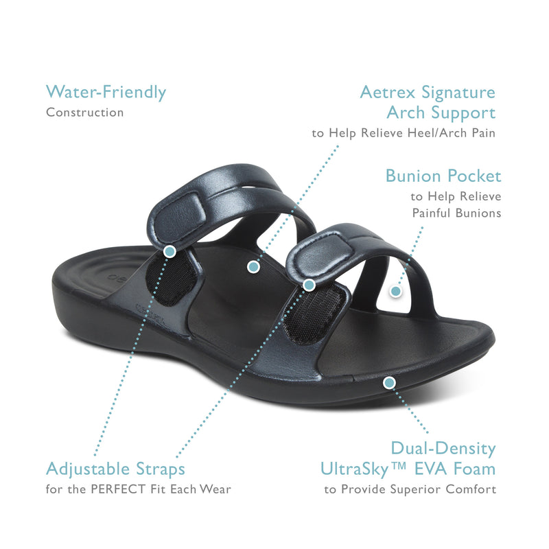 Janey Sport Water Friendly Slide #color_coral
