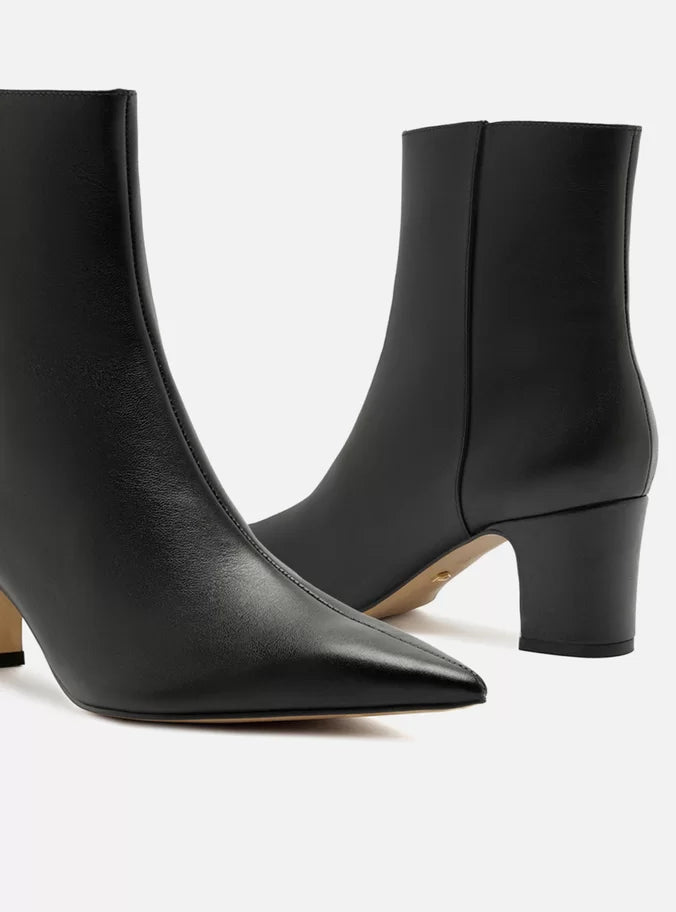 Jemma Leather Block Boot Booties FALL 24