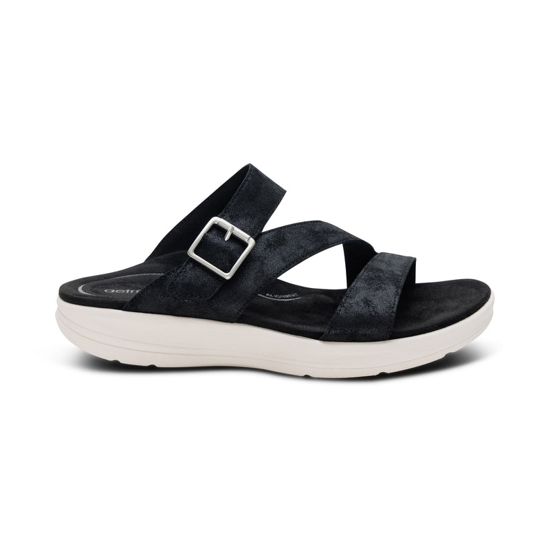 Jenny Adjustable Slide Sandal #color_black