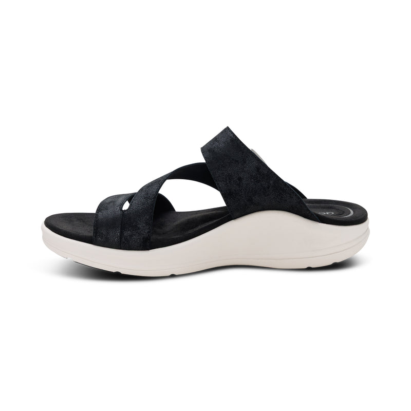 Jenny Adjustable Slide Sandal #color_black