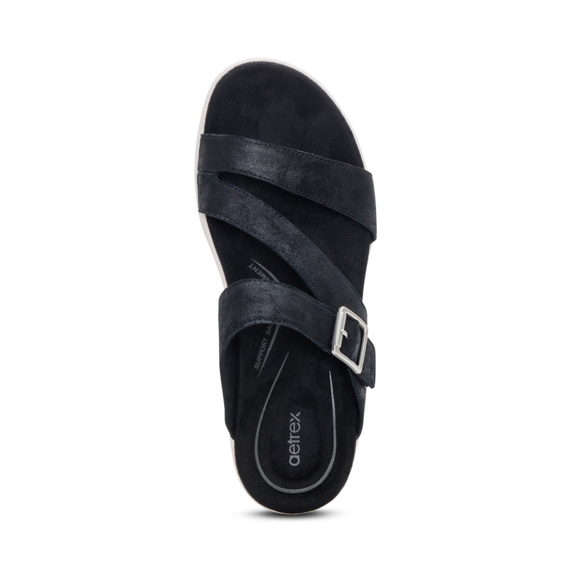 Jenny Adjustable Slide Sandal #color_black