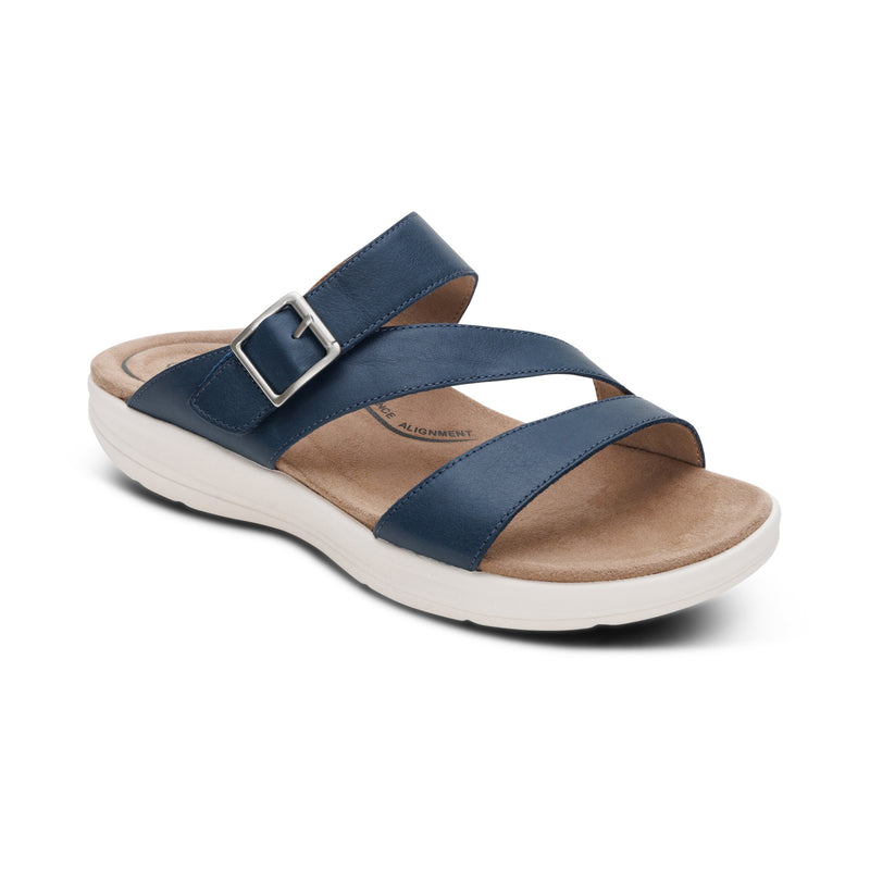 Jenny Adjustable Slide Sandal #color_navy