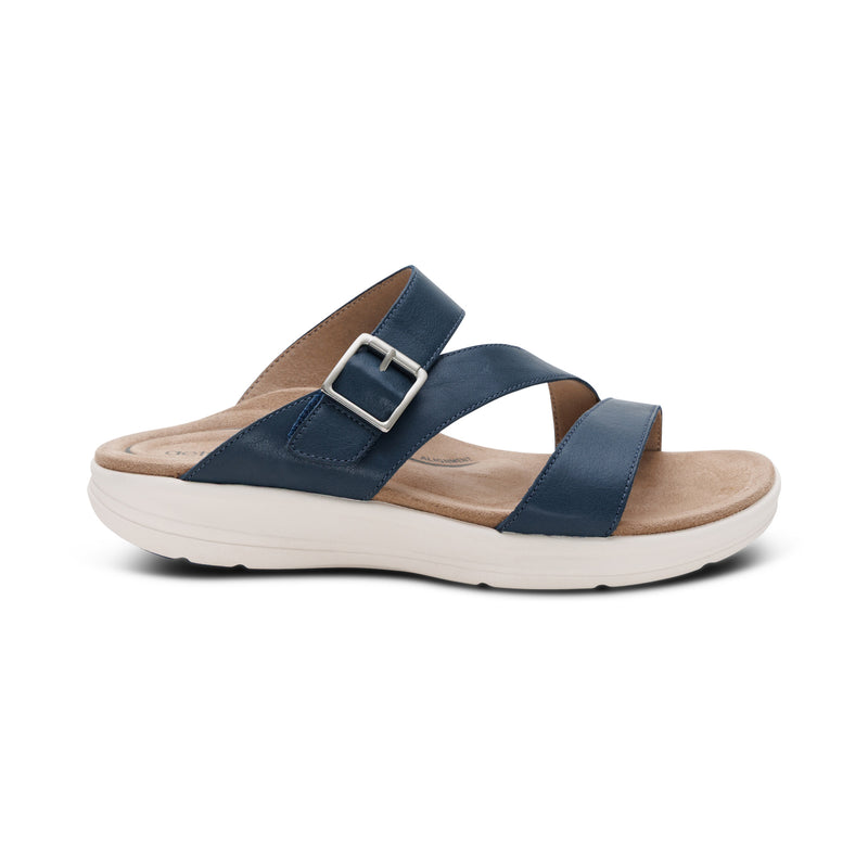 Jenny Adjustable Slide Sandal #color_navy
