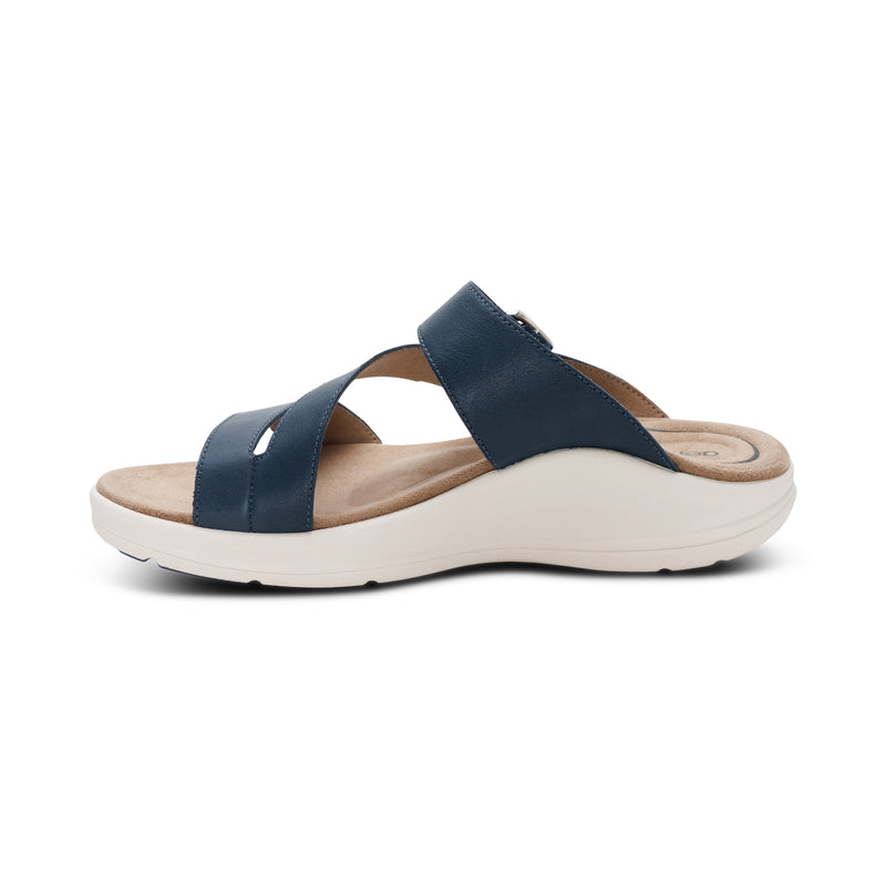 Jenny Adjustable Slide Sandal #color_navy