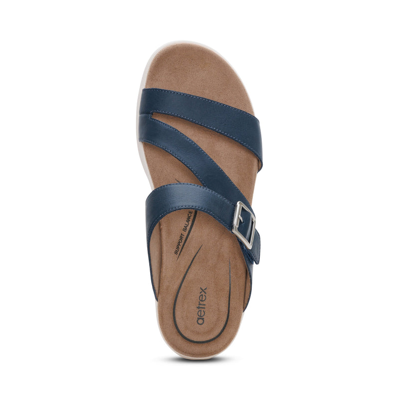 Jenny Adjustable Slide Sandal #color_navy