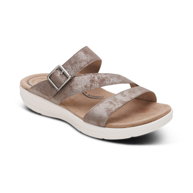 Jenny Adjustable Slide Sandal #color_taupe