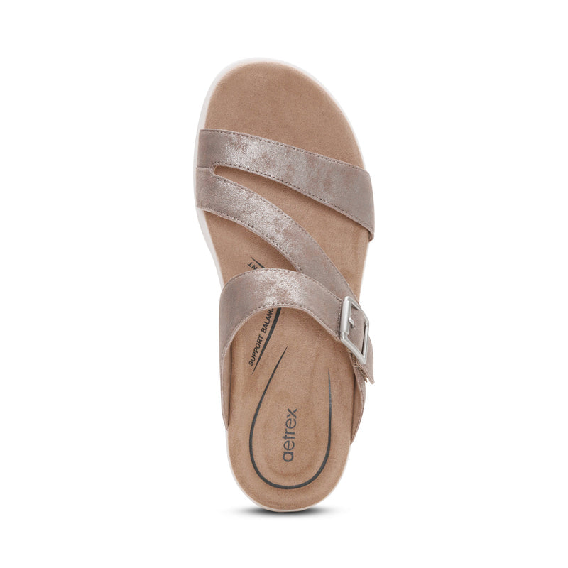 Jenny Adjustable Slide Sandal #color_taupe