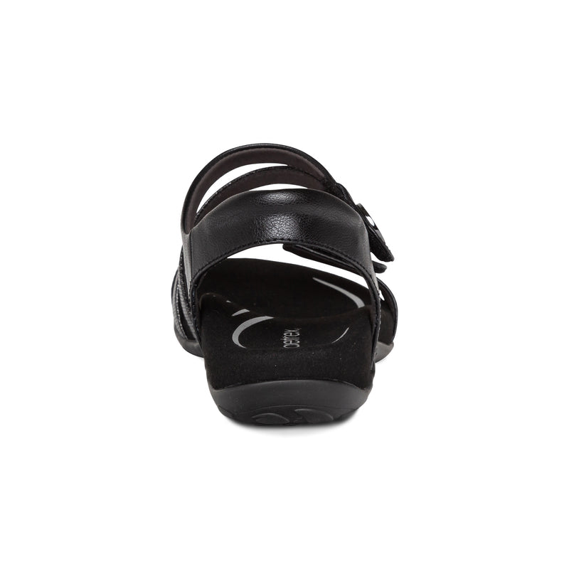 Jess Adjustable Quarter Strap Sandal #color_black