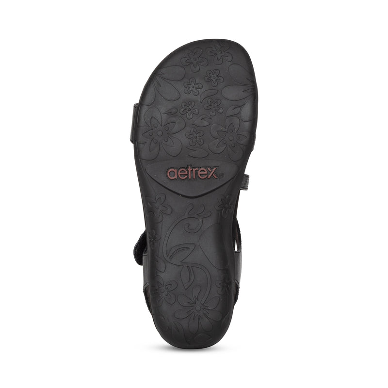 Jess Adjustable Quarter Strap Sandal #color_black