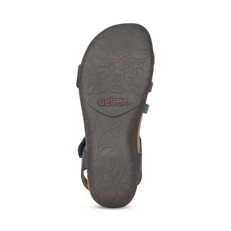 Jess Adjustable Quarter Strap Sandal #color_navy