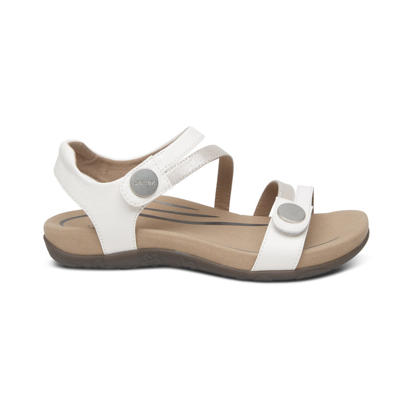 Jess Adjustable Quarter Strap Sandal #color_white